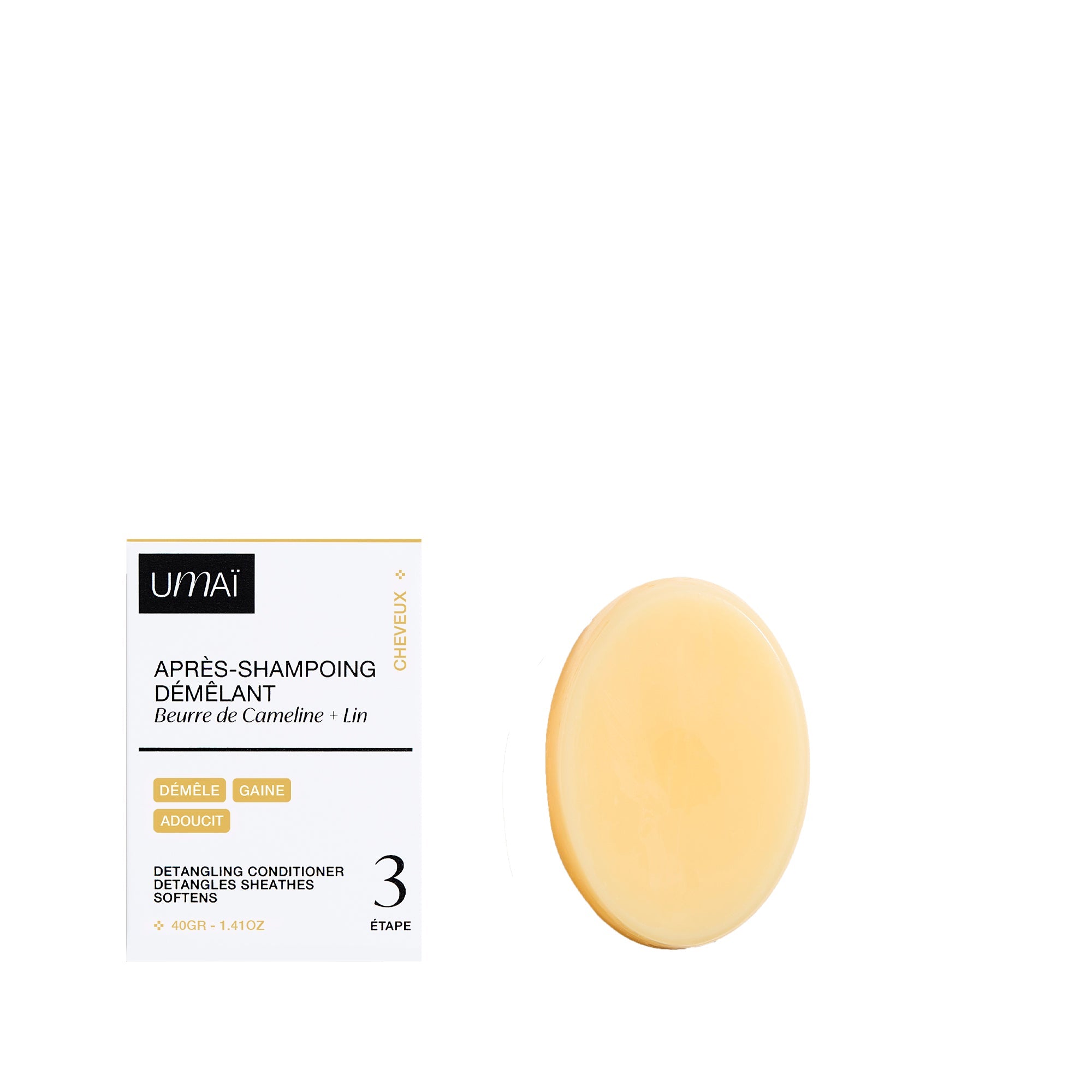 Après-shampoing démêlant solide Après-shampoing démêlant solide - Umaï