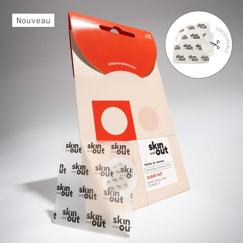 CLEAR OUT – Patchs XL boutons hydrocolloïdes