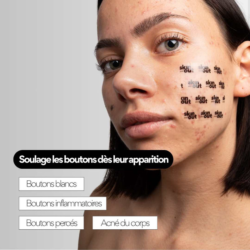 CLEAR OUT – Patchs XL boutons hydrocolloïdes