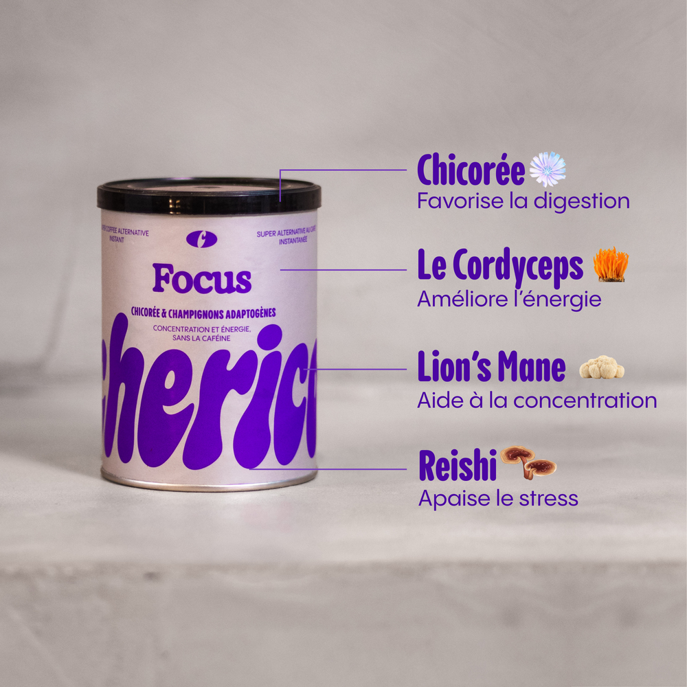 Chicorée & Champignons adaptogènes – FOCUS (Concentration & Énergie)