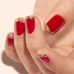 Duo sapin – Vernis Red Velvet & Paillettes Gold