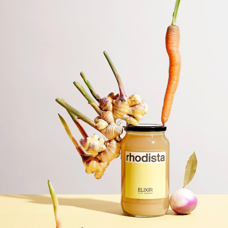 Élixir gingembre – Bouillon collagène poulet
