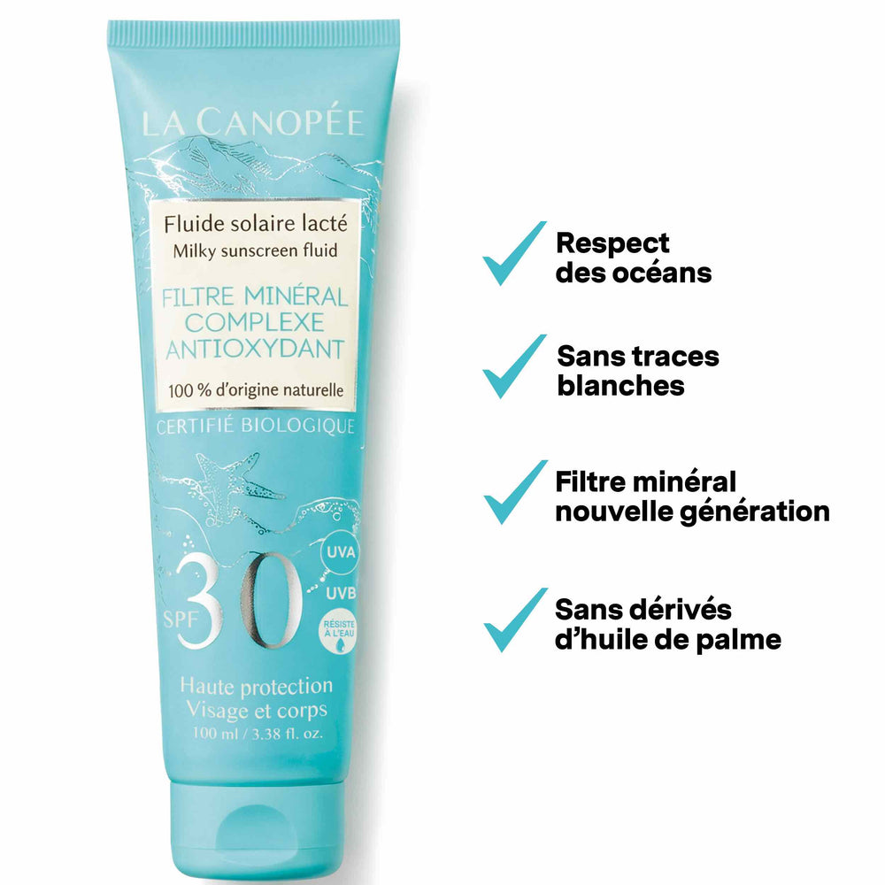 Fluide Solaire Lacté SPF30 – Visage & Corps