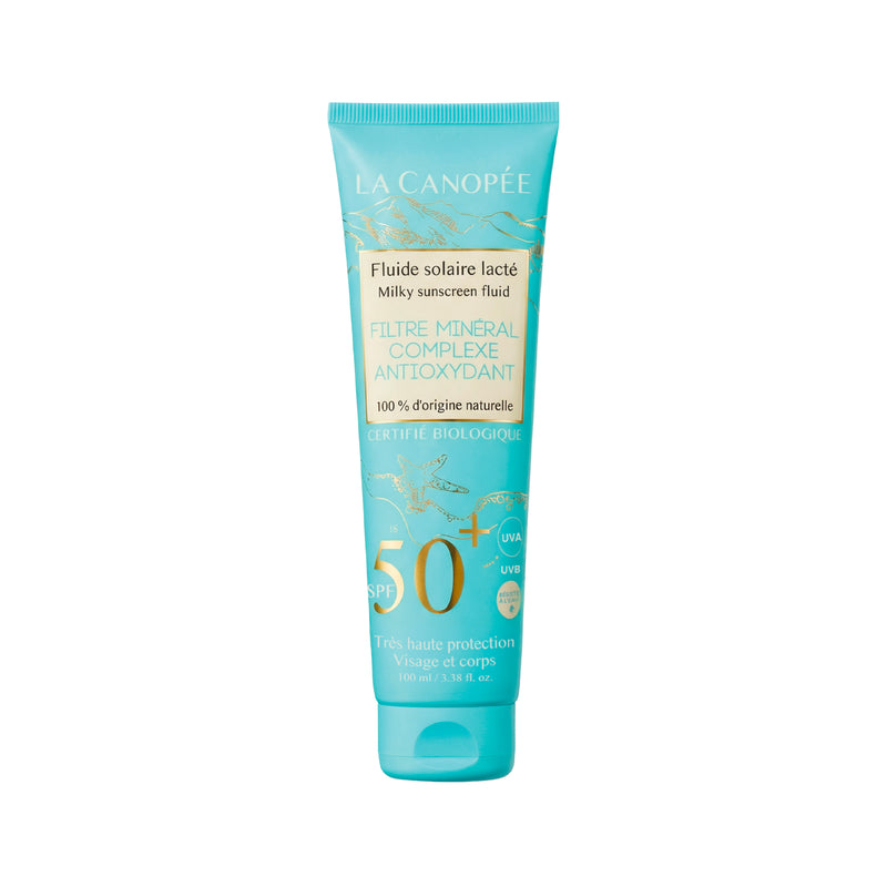 Fluide Solaire Lacté SPF50+ – Visage & Corps Fluide Solaire Lacté SPF50+ – Visage & Corps - La Canopée