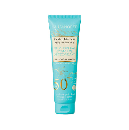 La Canopée Fluide Solaire Lacté SPF50+ – Visage & Corps