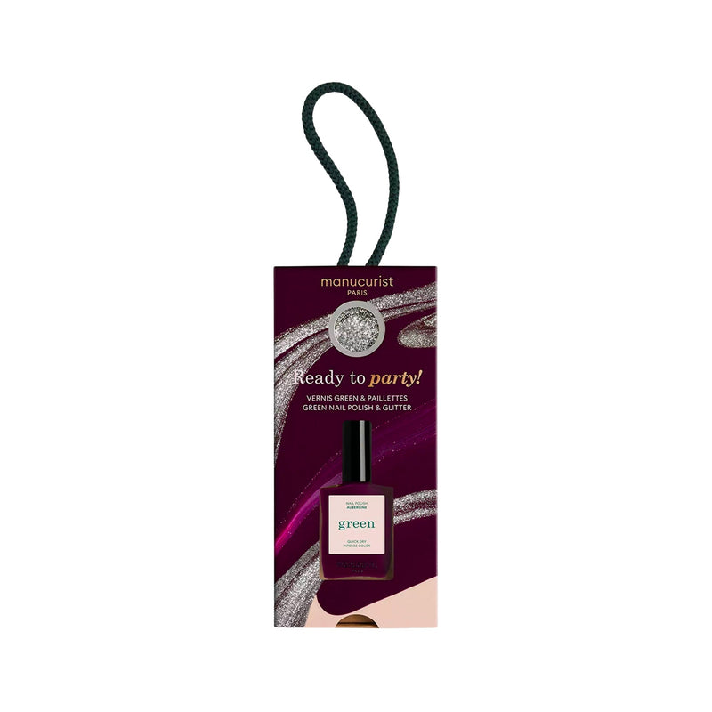 Indisponible - Duo sapin – Vernis Aubergine & Paillettes Silver Indisponible - Duo sapin – Vernis Aubergine & Paillettes Silver - Manucurist