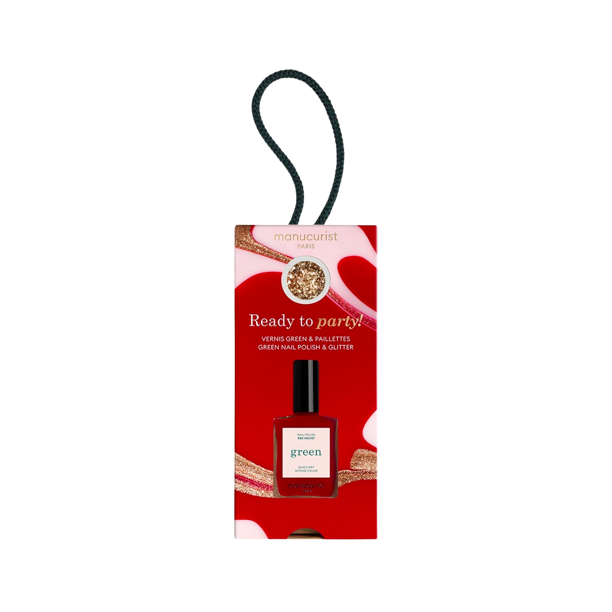 Indisponible - Duo sapin – Vernis Red Velvet & Paillettes Gold Indisponible - Duo sapin – Vernis Red Velvet & Paillettes Gold - Manucurist