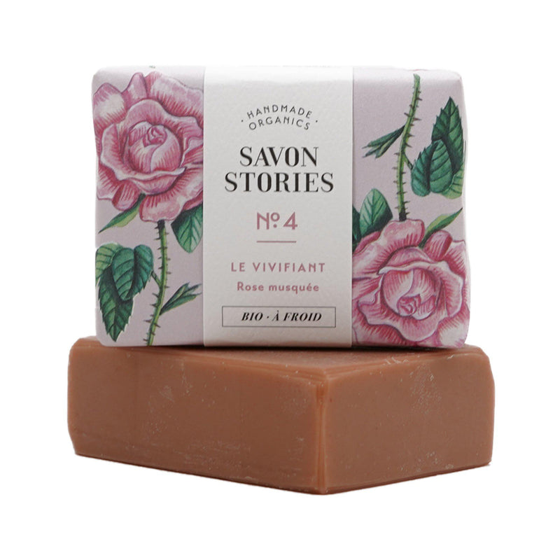 Savon N°4 Le Vivifiant Rose Musquée Soap N°4 The Invigorating Rosehip - Savon Stories