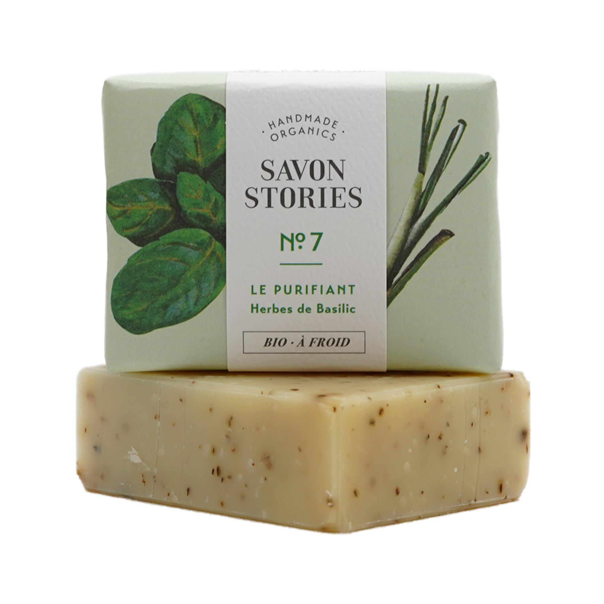Savon N°7 Le Purifiant Herbes de Basilic Seife Nr. 7 Reinigende Basilikumkräuter - Savon Stories