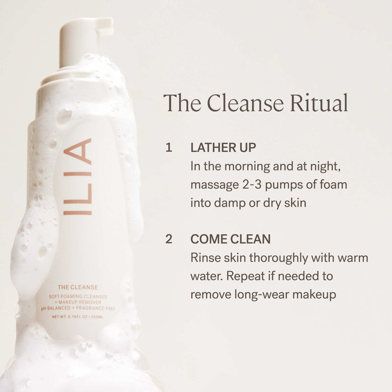 The Cleanse – Nettoyant moussant doux Ilia Beauty