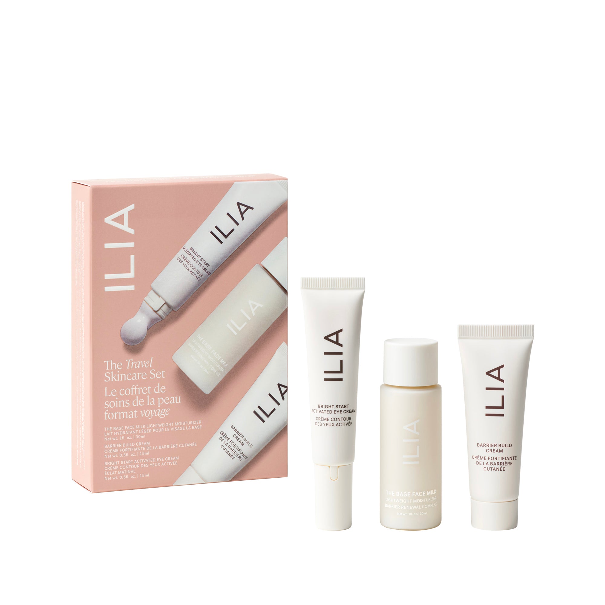 The Travel Skincare Set – Coffret soins de la peau format voyage The Travel Skincare Set – Coffret soins de la peau format voyage - Ilia Beauty