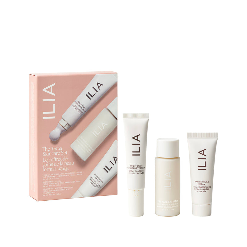 The Travel Skincare Set – Coffret soins de la peau format voyage The Travel Skincare Set – Coffret soins de la peau format voyage - Ilia Beauty