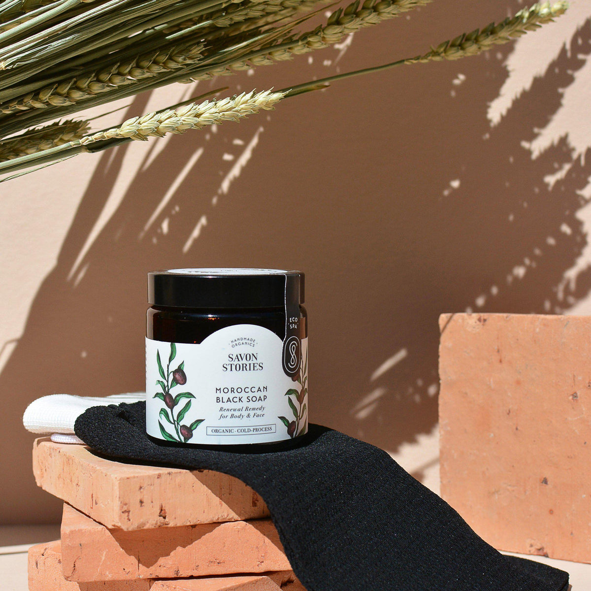 Gant De Gommage Kessa Avec Savon Noir - Pour Hammam Et Soin Du Corps - Neuf Made In France