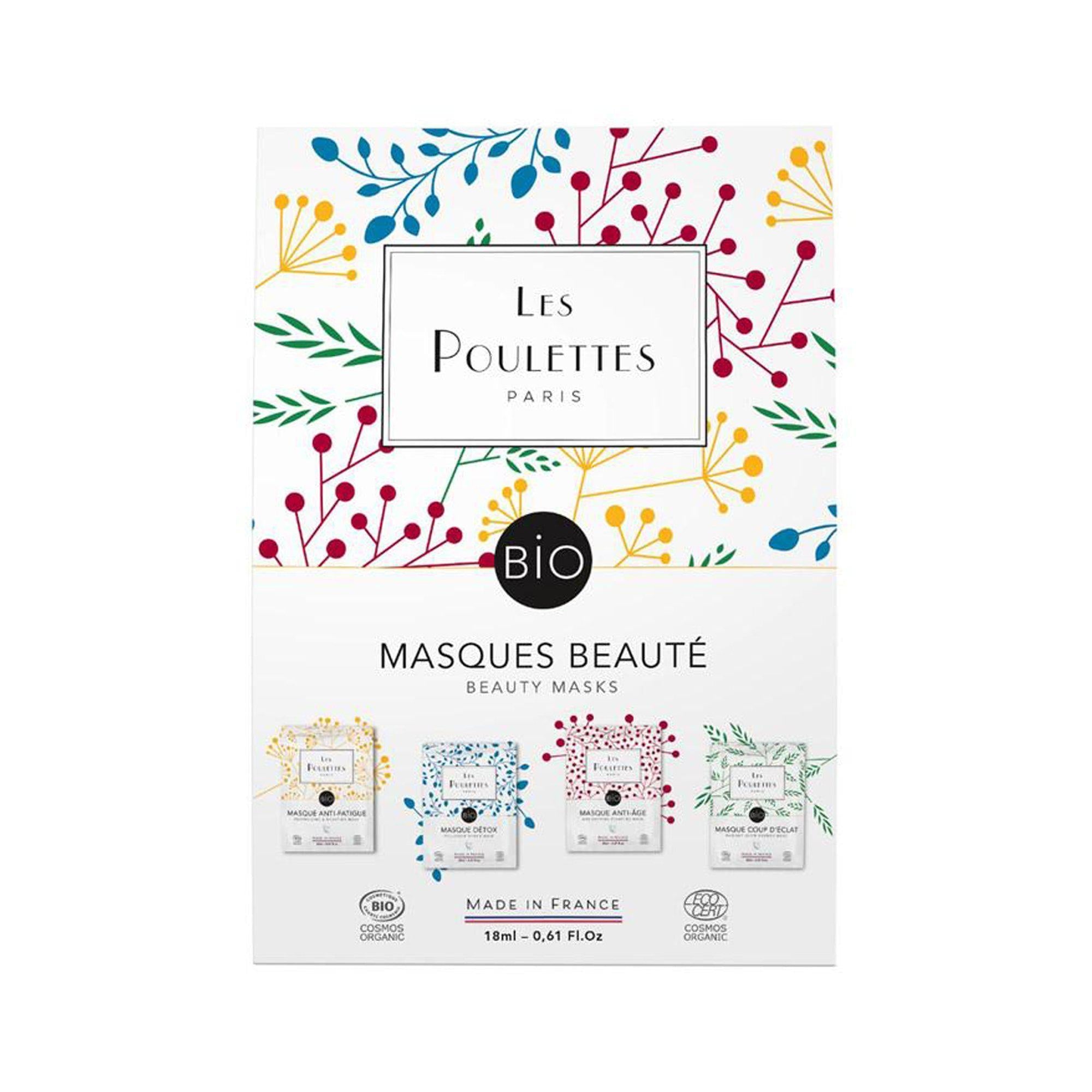 Indisponible : Coffret Découverte 4 Masques Beauté Nicht verfügbar: Discovery Box 4 Schönheitsmasken - Les Poulettes