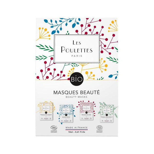Indisponible : Coffret Découverte 4 Masques Beauté Nicht verfügbar: Discovery Box 4 Schönheitsmasken - Les Poulettes