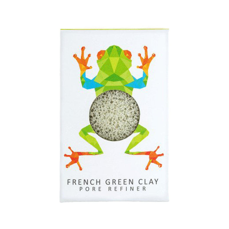 Indisponible - Éponge Konjac Rainforest Tree Frog French Green Clay Indisponible - Éponge Konjac Rainforest Tree Frog French Green Clay - Konjac Sponge Co