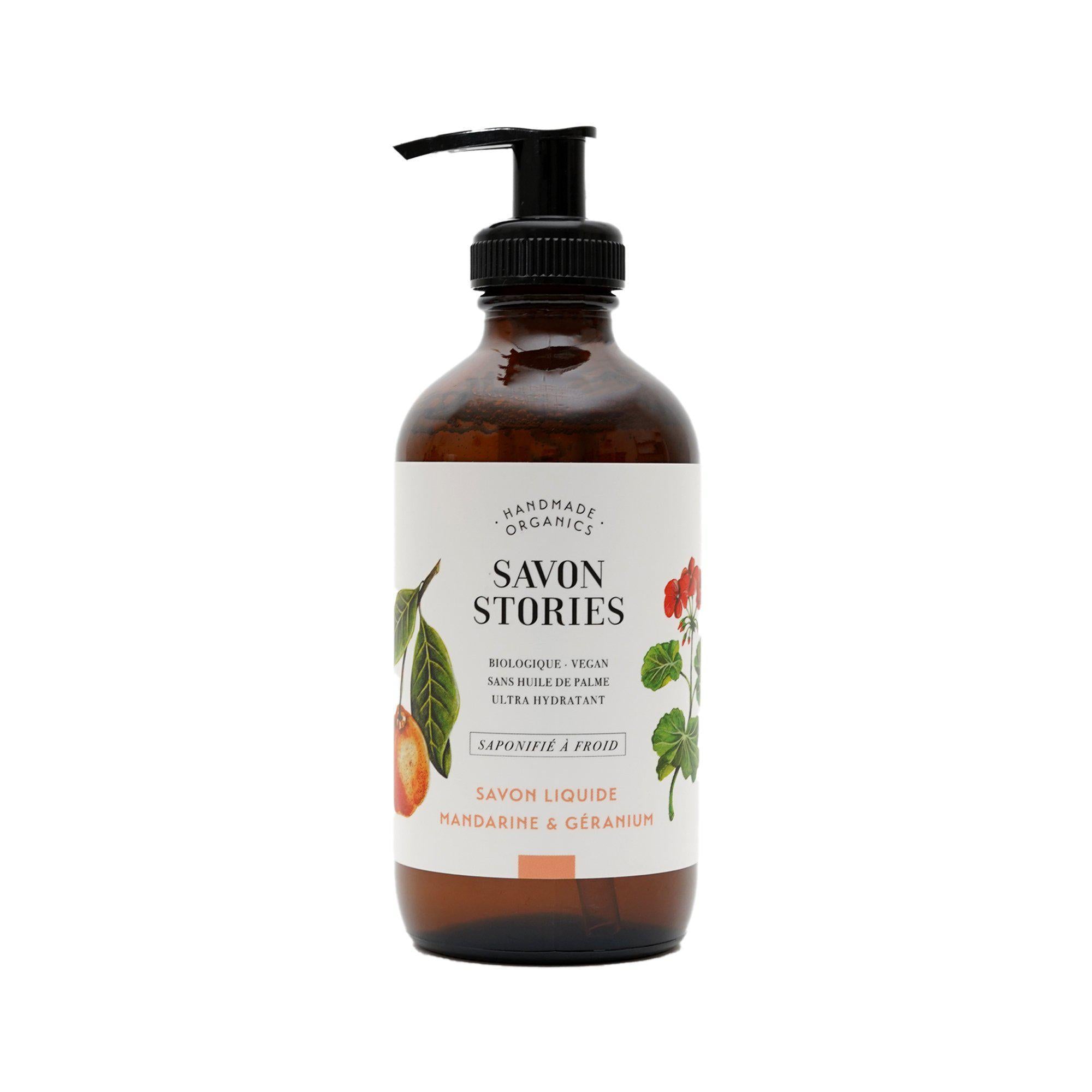 Savon Liquide Mandarine Géranium Mandarin Geranium Liquid Soap - Savon Stories