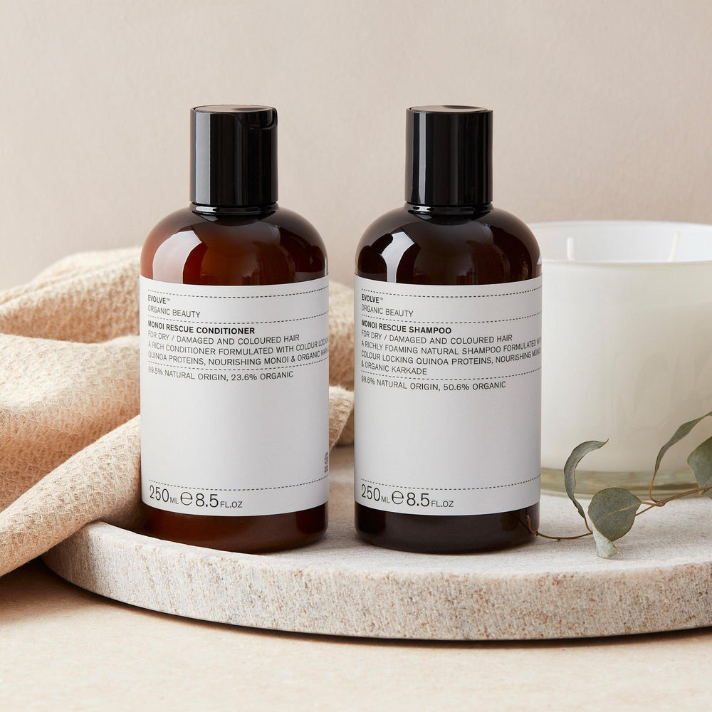 Shampooing cheveux colorés Monoi Rescue Natural Shampoo